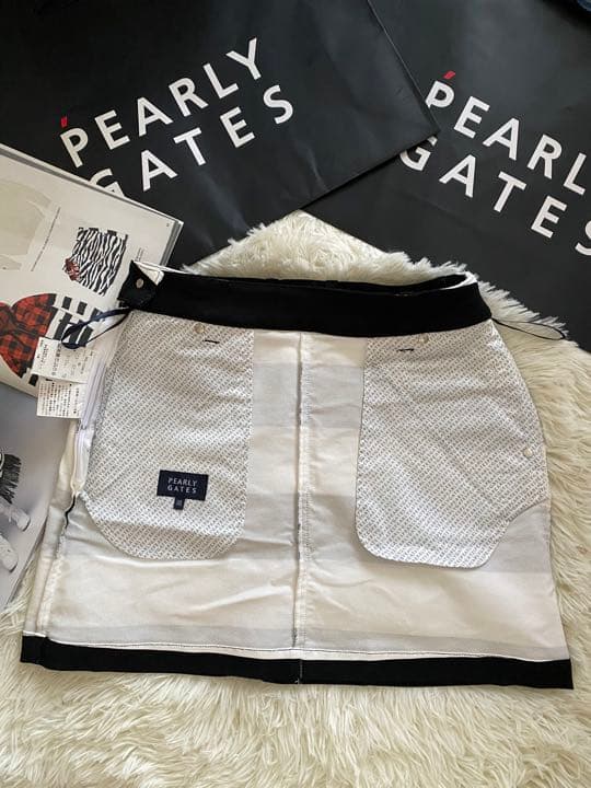 パーリーゲイツハイパワードビーストレッチボーダー柄スカート レディスサイズ00