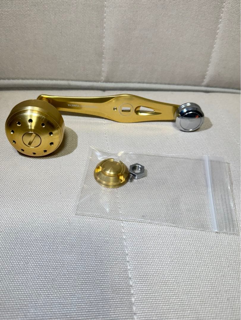 シマノ　夢屋パワーバランスハンドル　65mm アルミゴールド