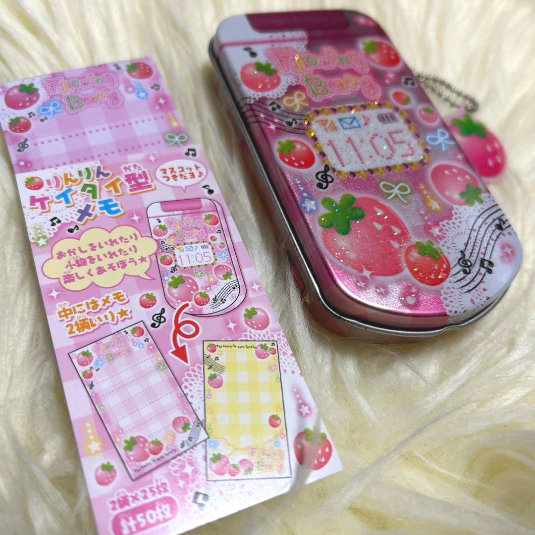 【激レア】ケイタイ型　メモ　イチゴ　廃盤