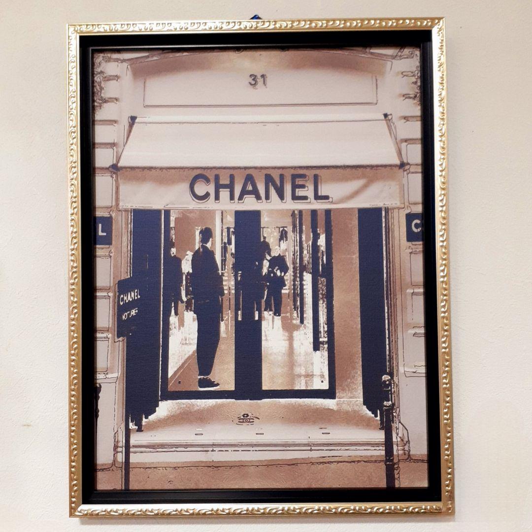 輸入雑貨　オマージュキャンバスアートパネル　『CHANEL』　エントランス