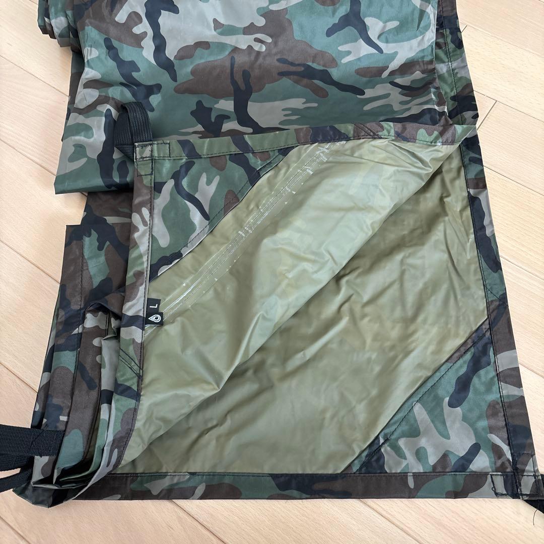 【美品】アクアクエスト/ディフェンダーL（森林迷彩）Lサイズ（3×4m）タープ