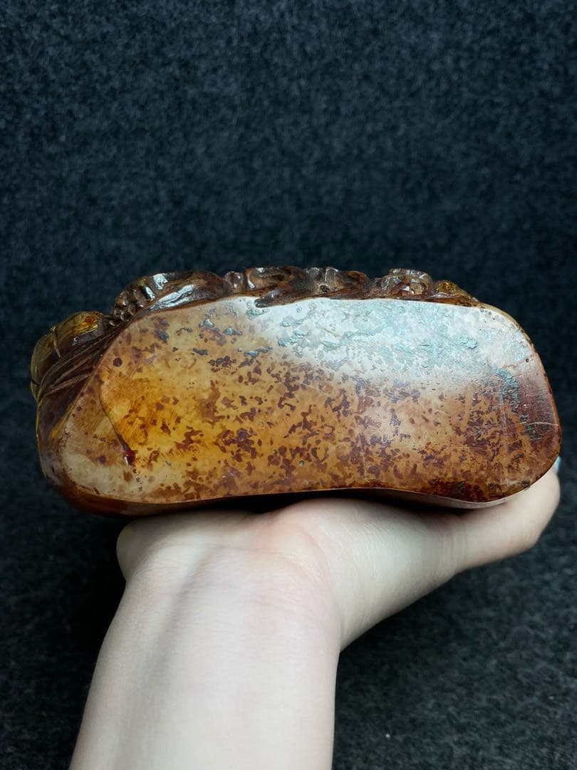 旧蔵　珍品　高古玉 観音仏像彫刻　開運　時代物　アンティーク　文房具　収蔵品