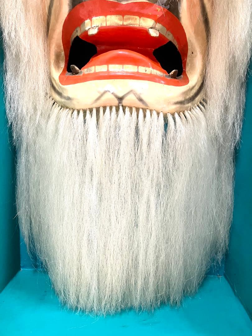 石見神楽面◆荒神面◆特大ケース入 石見銀山 郷土研究家 山根俊久先生 贈呈記念品