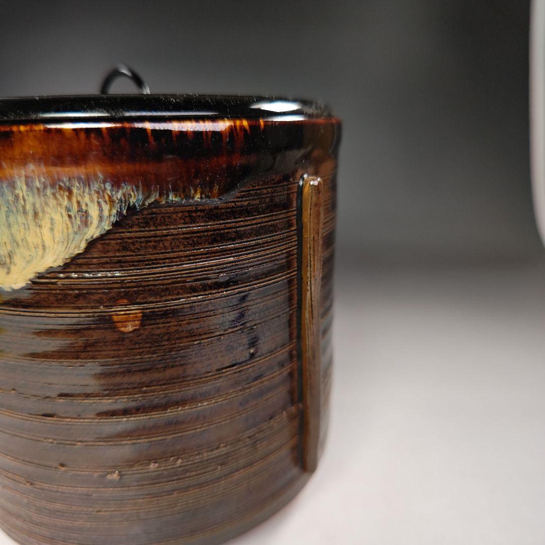 イ606 水指『桶谷定一作』『高取手　水指　共箱』茶道具