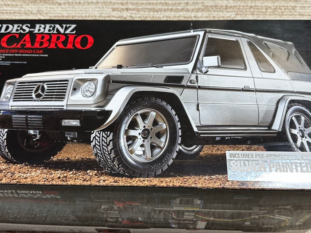 メルセデスG320カブリオ　タミヤ1/10RC MFー01X 塗装済みボディ