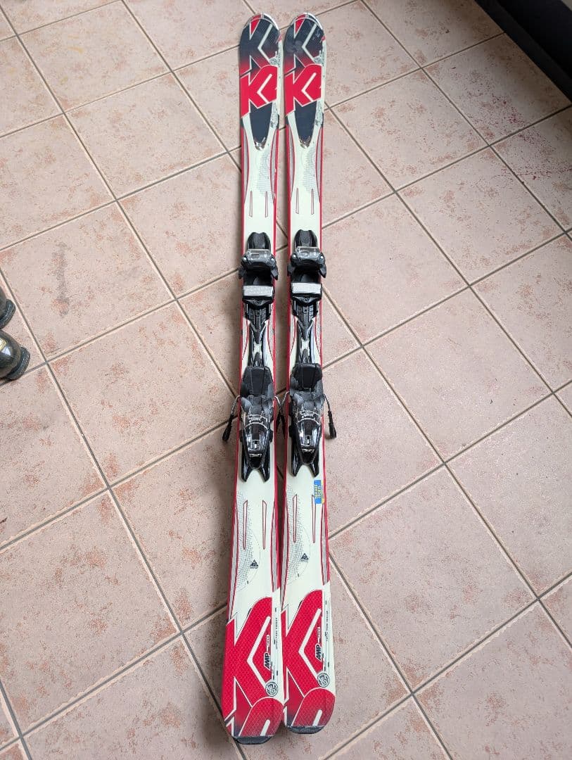 YT-MWK ロシニョール＆K2 スキー板 2点ホワイト/レッド