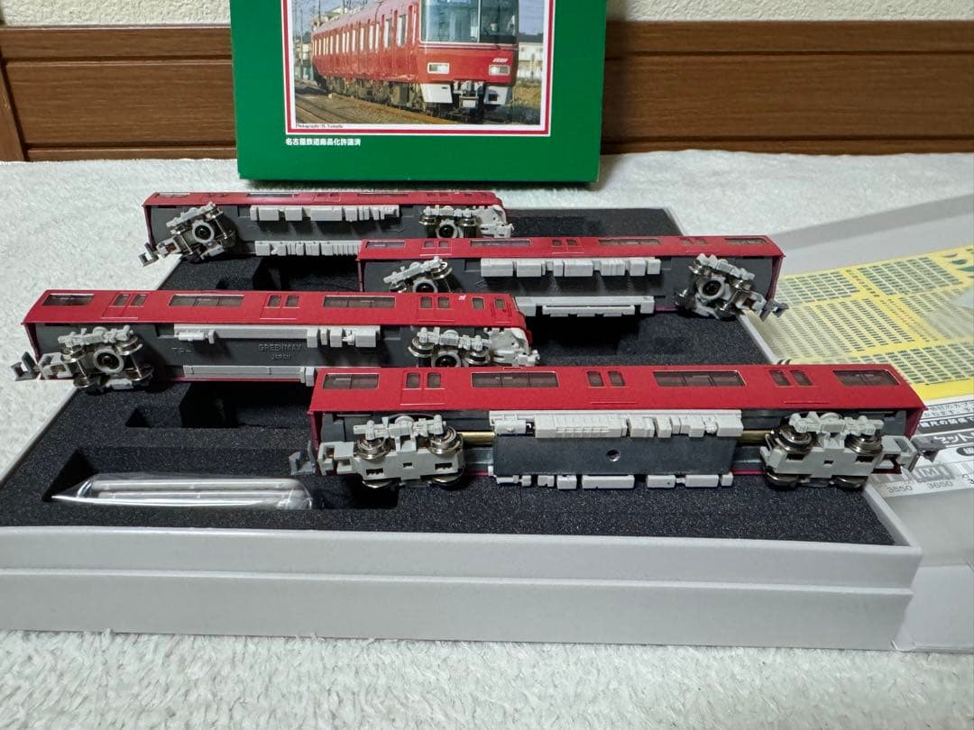 【未使用】GREEN MAX4074★名鉄3500系★４両編成セット（動力付き）