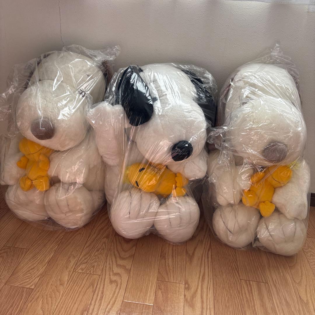 SNOOPY ジャンボぬいぐるみ 3体 まとめ売り 非売品