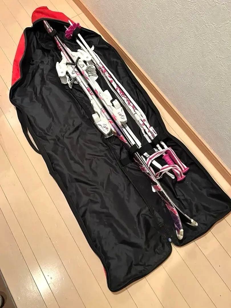 ジュニアスキー板＆ストック＆ケースセット❤︎HART ❤︎ 127