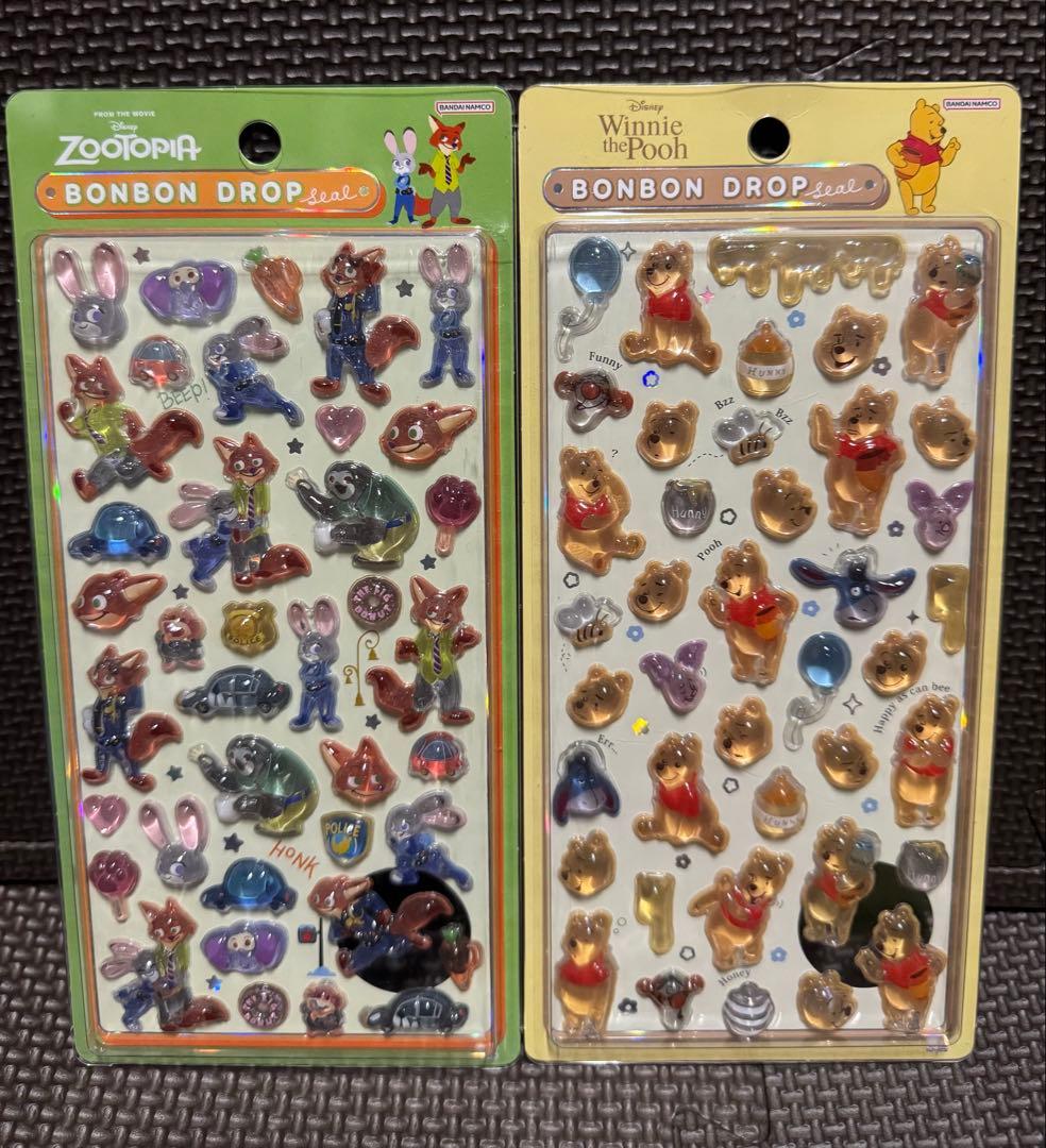 正規品 ディズニーボンボンドロップシール7枚セット