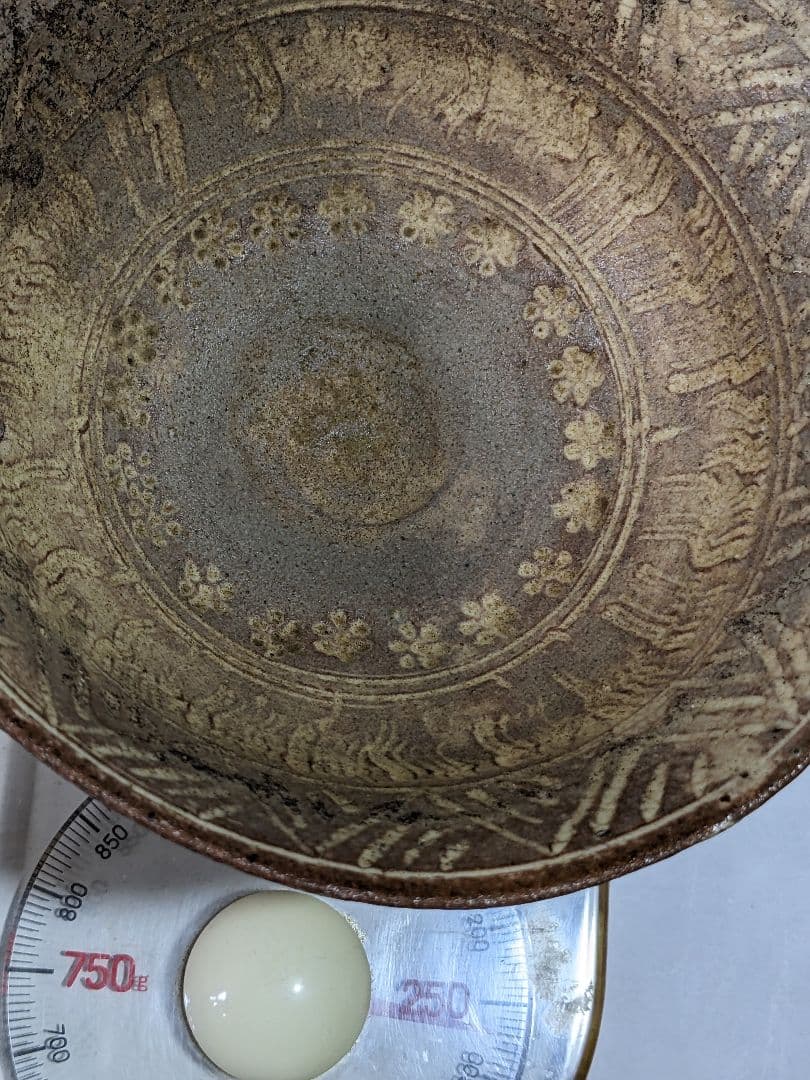 ⭐時代物 茶道具 抹茶碗 古唐津 朝鮮李朝 彫り三島 三島唐津 古美術品 骨董品