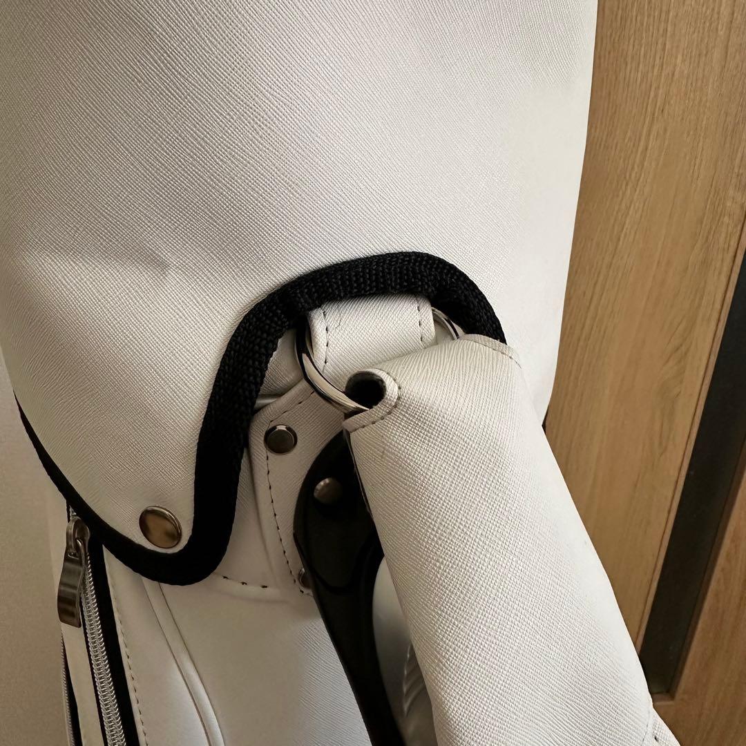 美品 千葉カントリークラブ キャディバッグ 8.5型 ホワイト