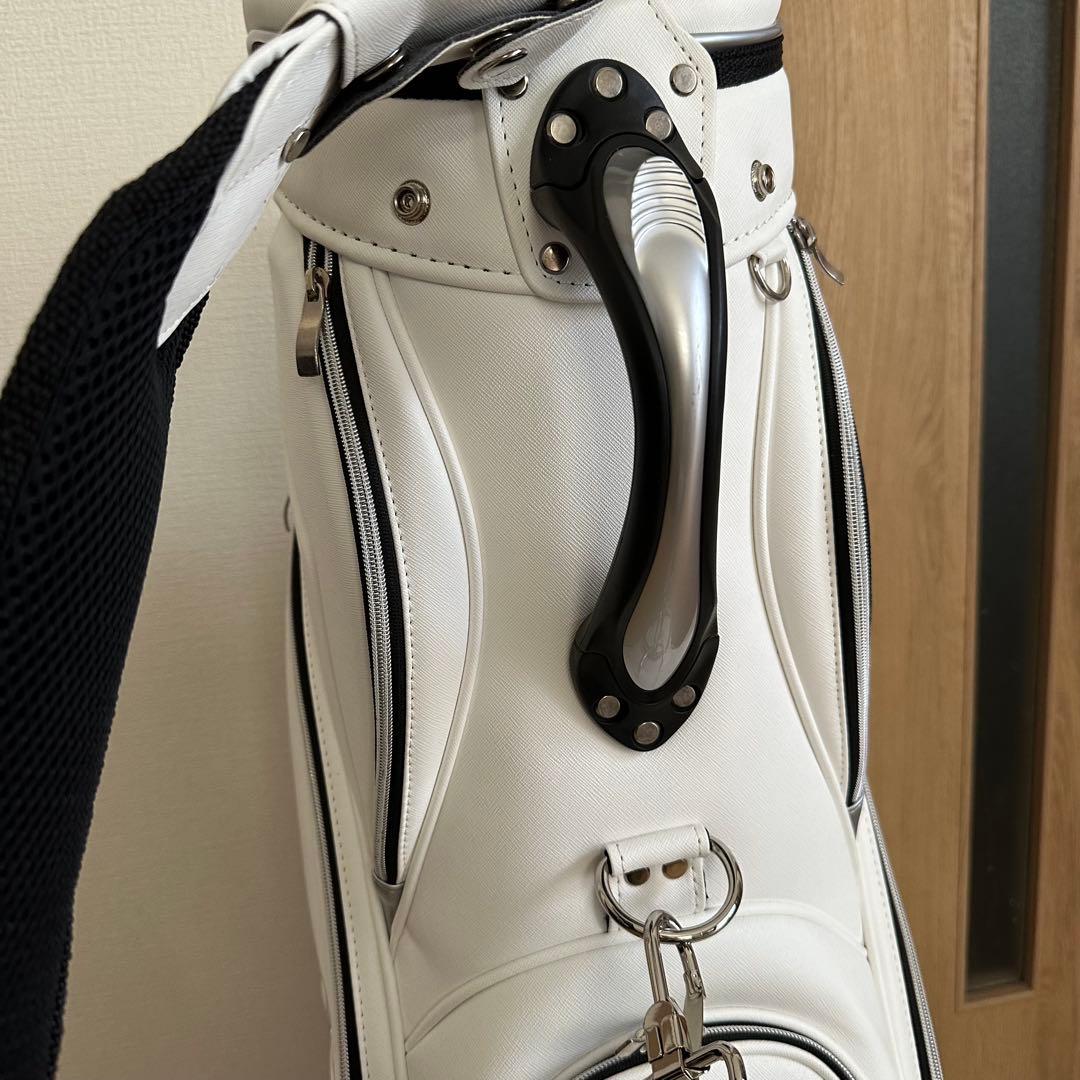 美品 千葉カントリークラブ キャディバッグ 8.5型 ホワイト