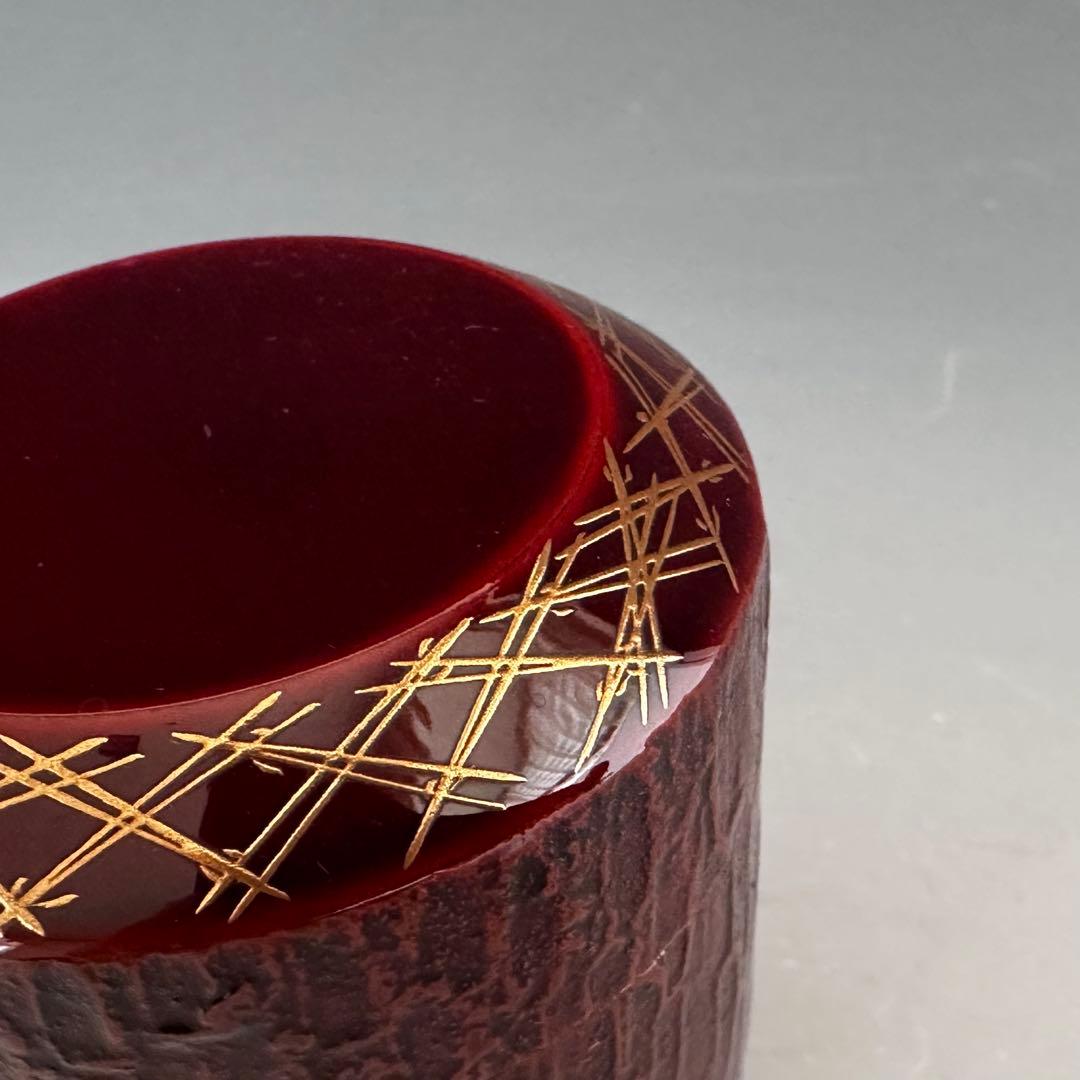 茶道具　松葉蒔絵　松皮塗　内銀　吹雪　薄茶器　吉田華正　共箱　山中塗　漆芸　棗