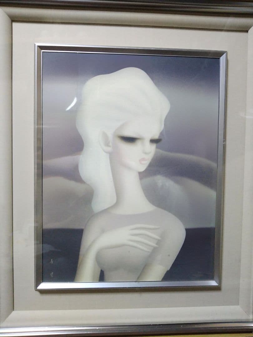 東郷青児　山なみ　洋画家　限定復刻　保証書付き