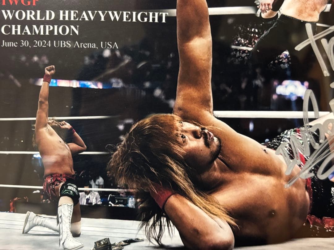 新日本プロレス 内藤哲也 直筆サイン入りフォトフレームIWGP世界ヘビー級王座