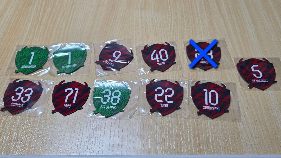 鹿島アントラーズ　ミニマグネットシート11点