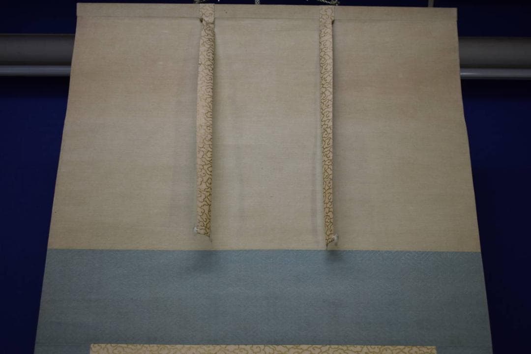 真作/柳石/月下猛虎図/布袋屋掛軸HG-834