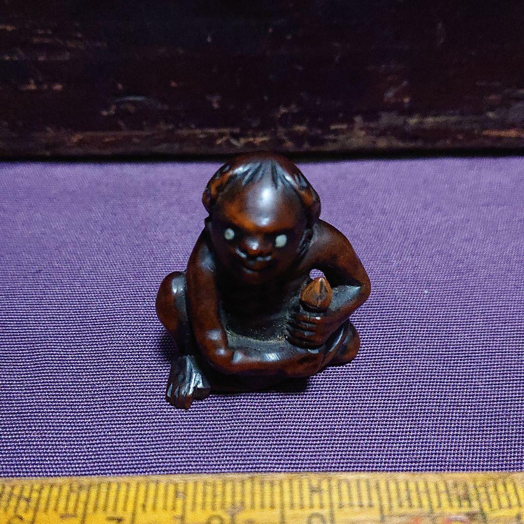 値下げしました。黄楊 土人根付 江戸時代