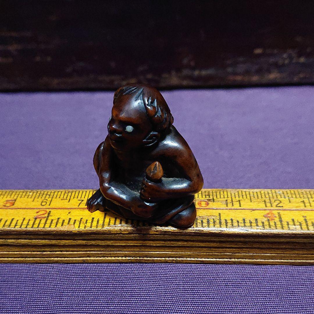 値下げしました。黄楊 土人根付 江戸時代