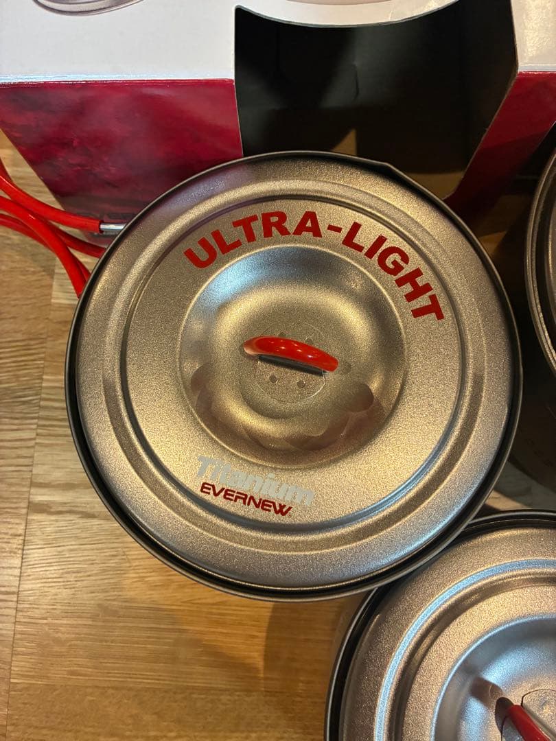 エバニュー　チタン製ウルトラライトクッカー　600/900/1300mlセット❗️