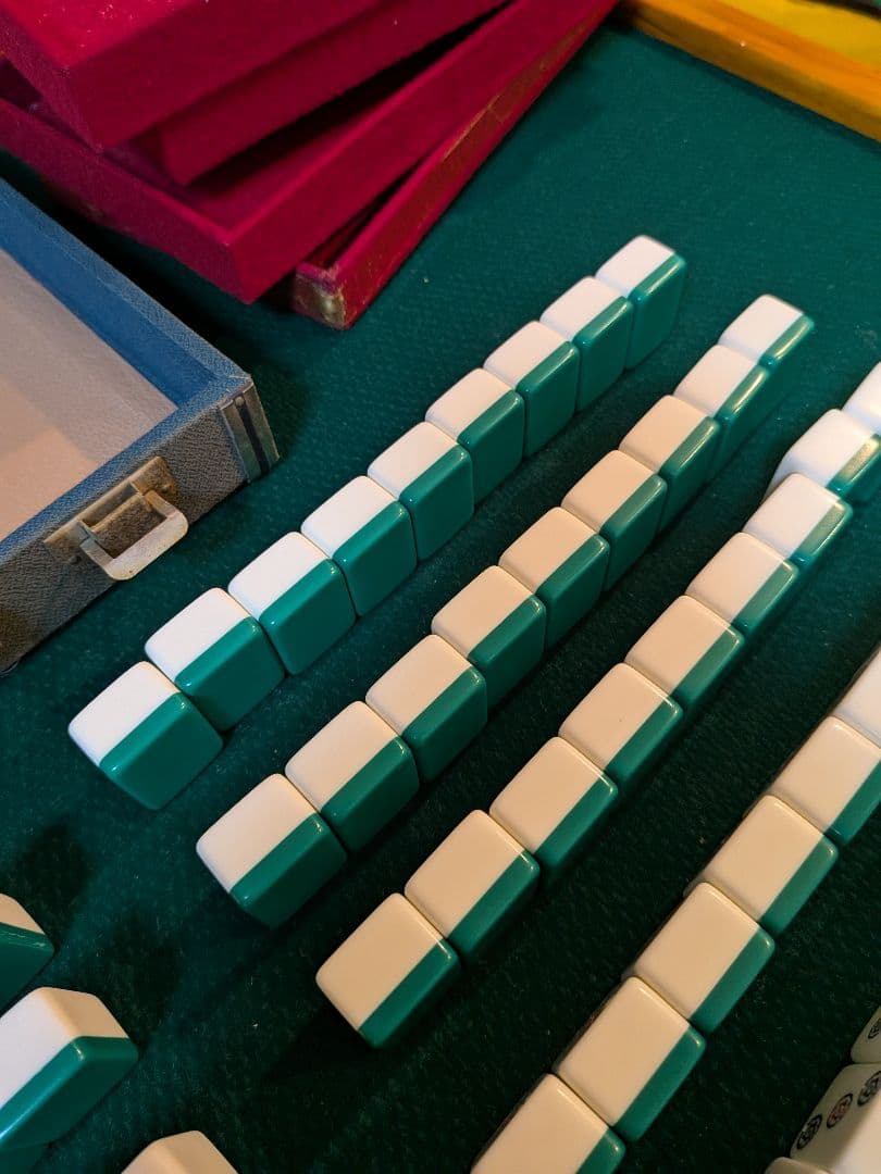 三栄製　関東書体 背緑　ジャンボ牌　下駄牌　レア