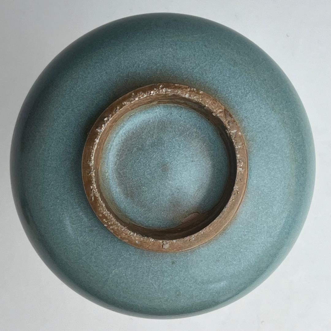 鈞窯天藍釉紫斑長頸瓶 中国古玩 中国美術 唐物 A960