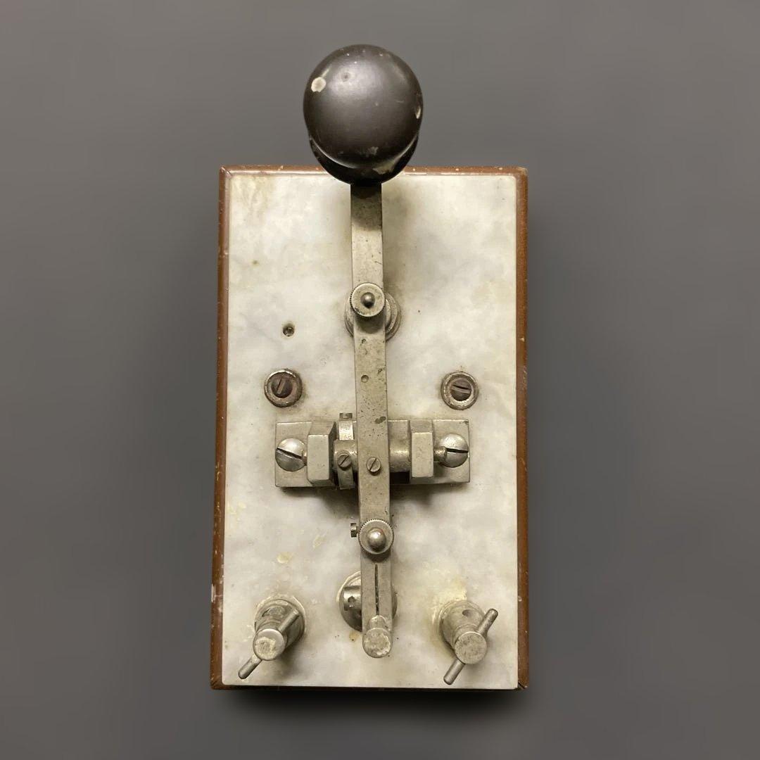 大理石電鍵　モールス信号キー　ヴィンテージ　レア