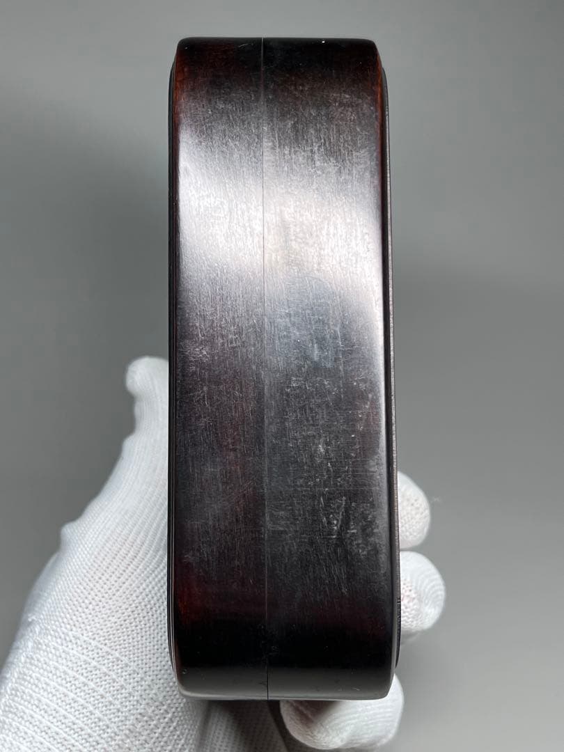 小物入れ　木製　透かし彫り　香炉？　纏枝紋　唐木紫檀　硯箱　古美術　極上彫