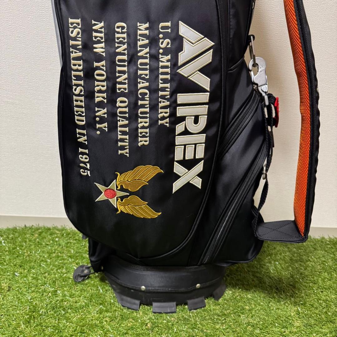 美品 AVIREX GOLF セルフスタンド キャディバッグ 2022年モデル