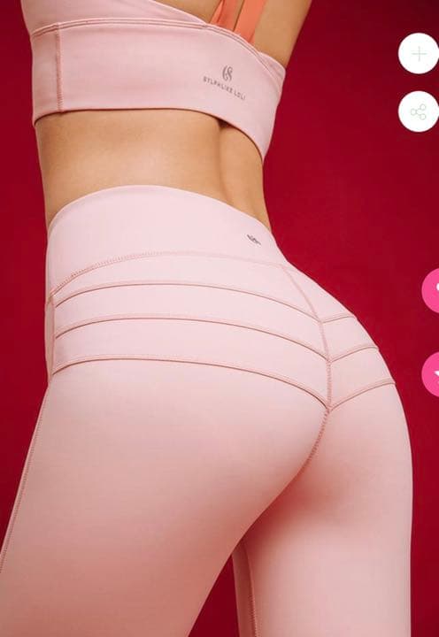 ヨガ　ヒップアップ　ハイウエストレギンス　配色スポーツブラ 防振