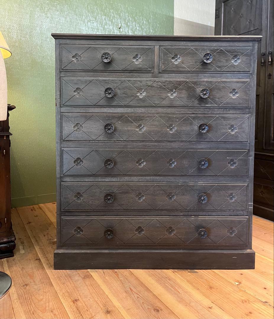 チェスト 木彫り インテリア 箪笥 昭和レトロ ビンテージ