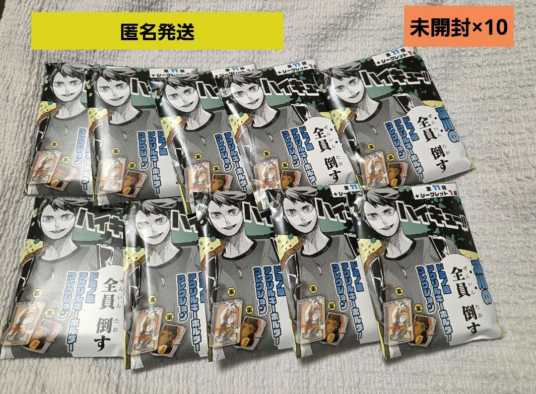 ハイキュー　及川の全員倒す　ドミノ風アクリルキーホルダー　コレクション　10個