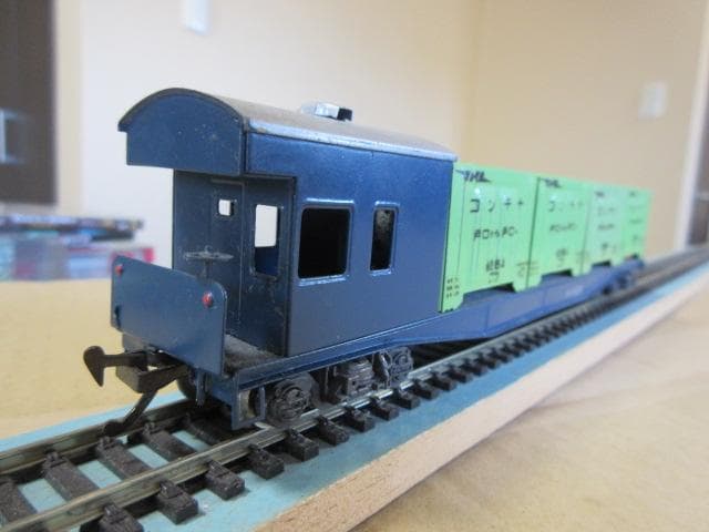 旧型コンテナ車 ５両セット HOゲージ (金属製４プラ製１・エンドウ/カトー製）