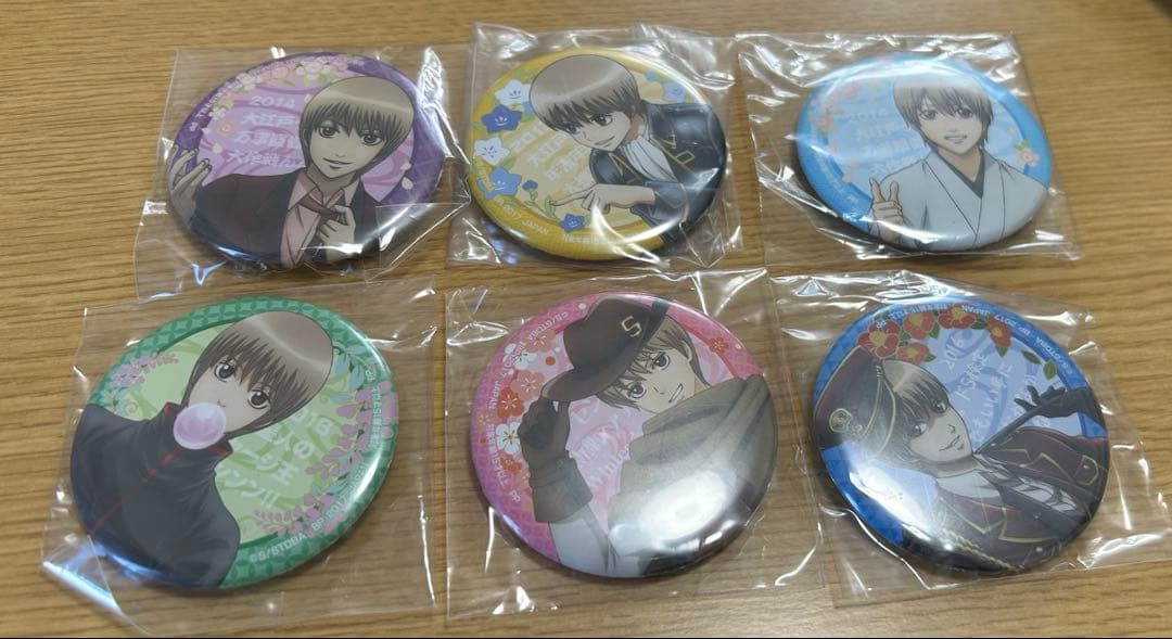 銀魂 沖田総悟 缶バッジ 大江戸ゲームセンター 6点セット