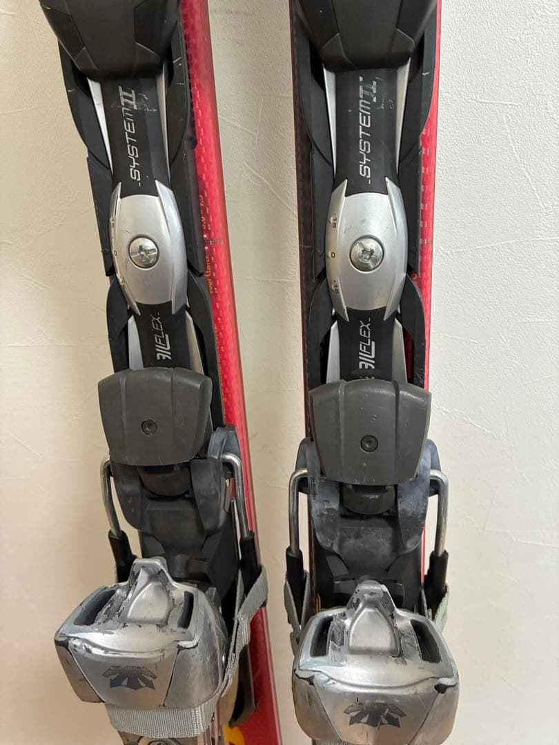 OGASAKA スキー板 『覇』Keos 160cm 赤黒 + 紫スキー用ポール