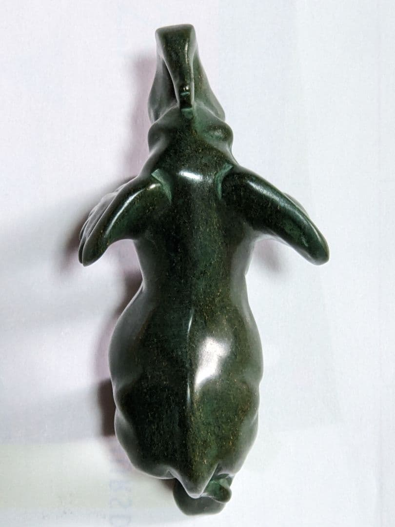 ♦VERDITE バーダイト 象彫刻置物飾り 南アフリカ共和国産 宝飾品 レア物