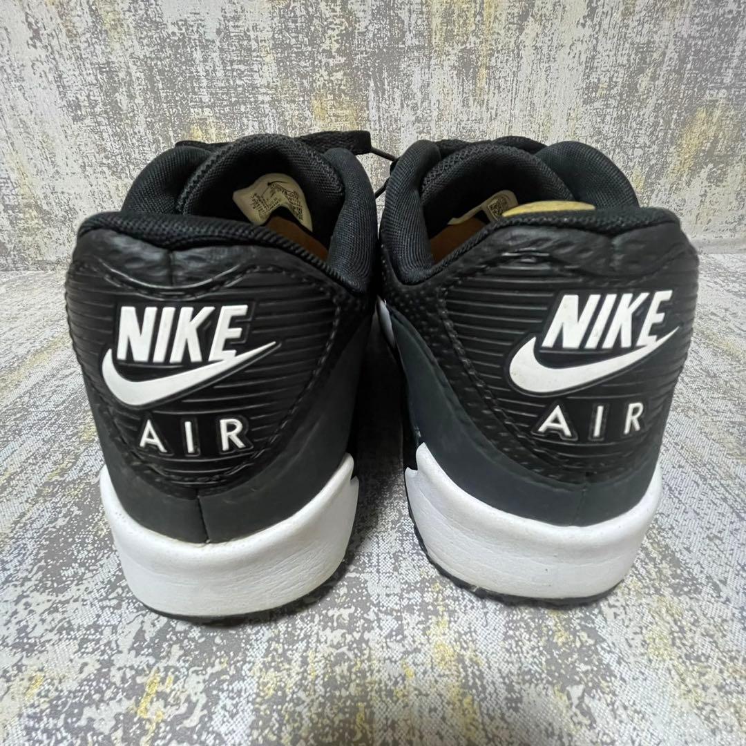 ★美品★ナイキ NIKE エアマックス90 ゴルフ【27.5】ブラック/ホワイト