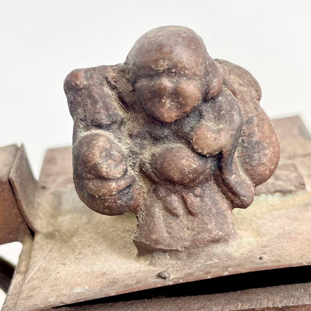 銅製 矢立 筆記具 布袋 アンティーク 骨董 大きいサイズ