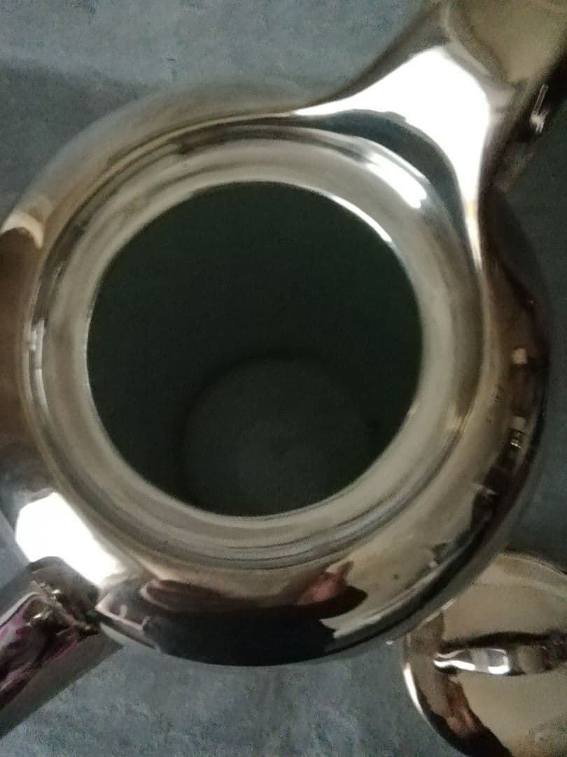 逸品　純銀巻ティーポット花図紋ラージポット　アールデコ　フリードリヒヴィルヘルム