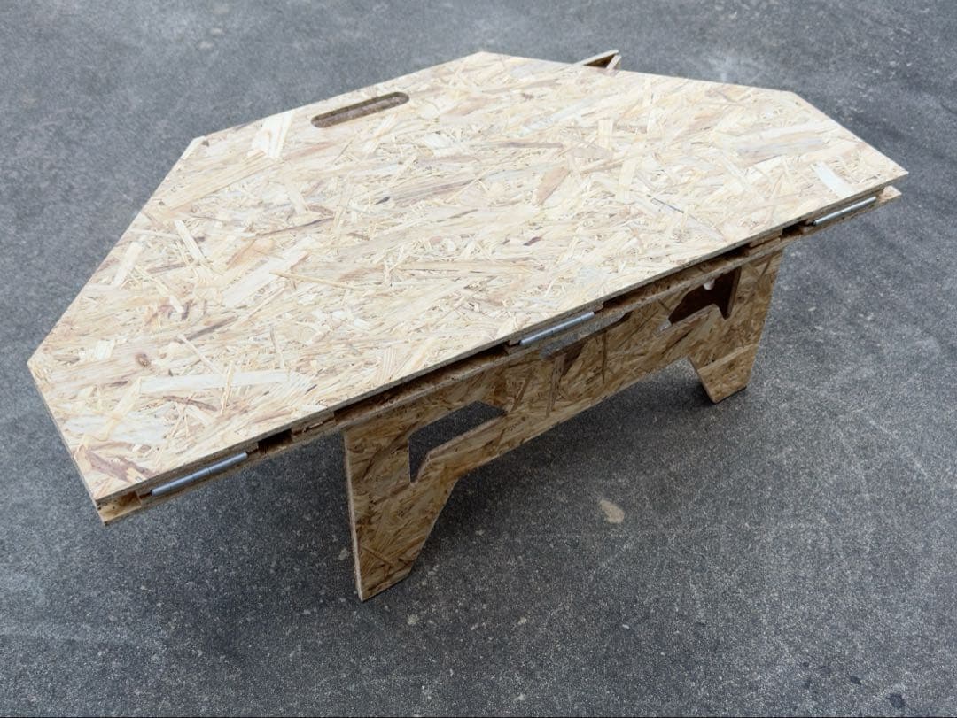 八角形テーブル OSBボード　オクタゴンテーブル　ヘキサテーブル