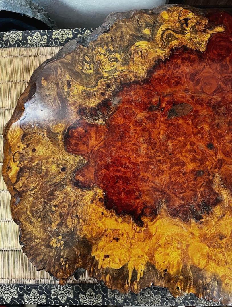 天然時代 古木 花梨 玉杢 瘤 花台 香台 盆栽台 平台