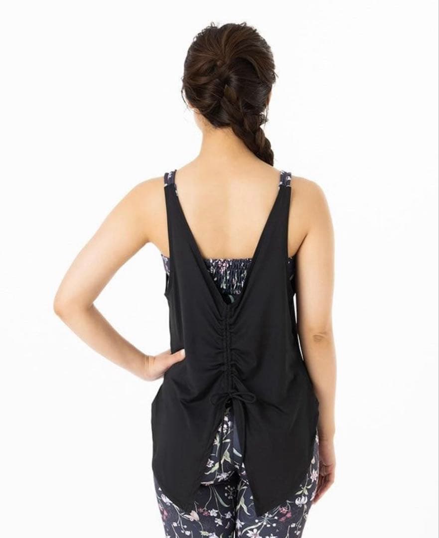 スカーラ★ブラトップ★レギンス★ボタニカルシャーリング★S★LABA★黒★紺★花