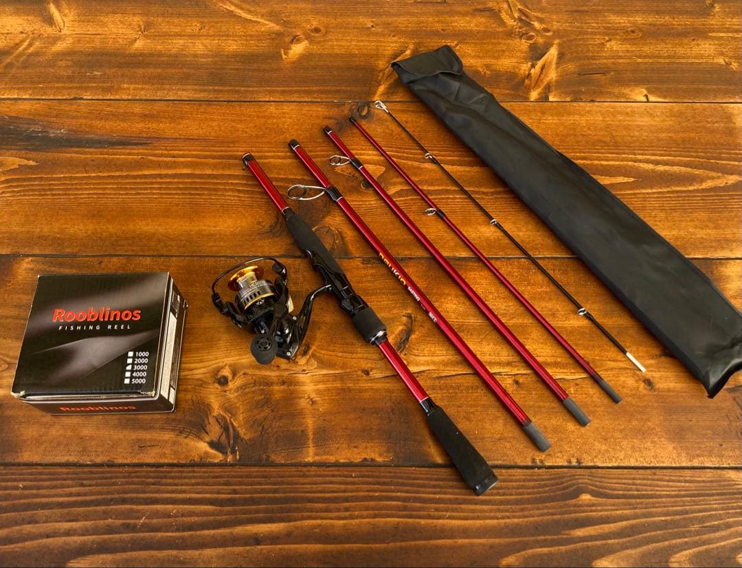 釣り竿セット　スピニングロッド　7ft 2.1M パックロッド　バス釣り　EVA