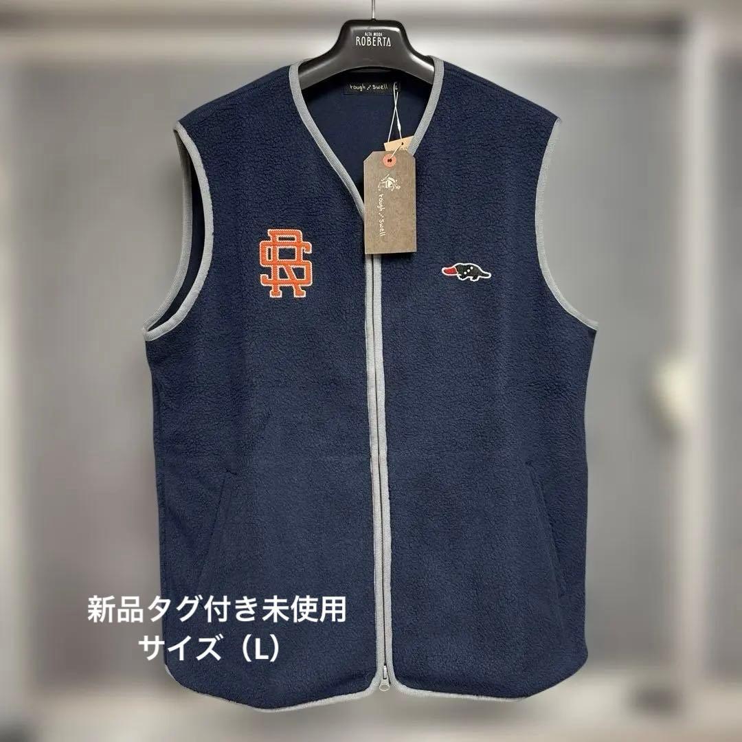 【新品】Rough&Swellラフアンドスウェル　フリースベストネイビー （L）