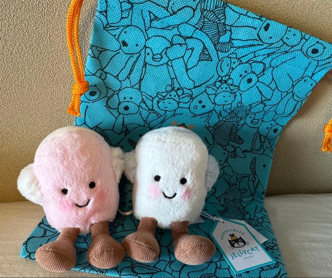 《新商品》冬季限定 ジェリーキャット 耳あて マシュマロ ぬいぐるみ 保存袋付き