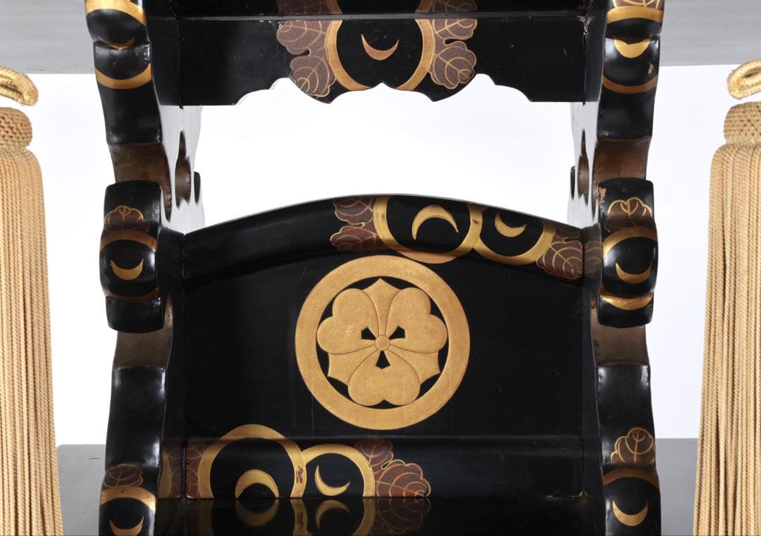 極上　黒漆塗金蒔絵螺鈿細工 見台 経台 経机 仏具 仏教美術 古美術 骨董品漆器