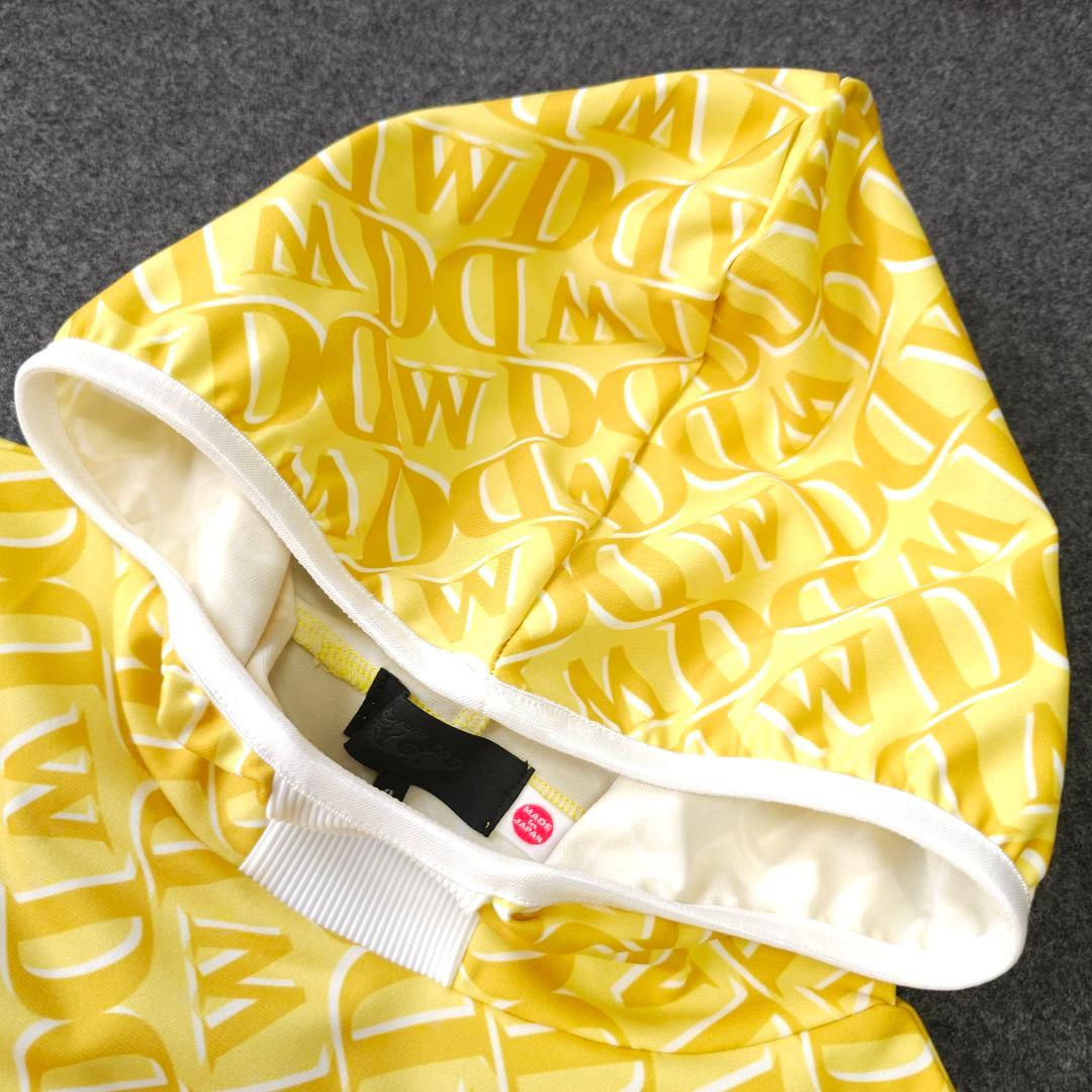 【ダンスウィズドラゴン】人気ラバーロゴ×ロゴネーム総柄 長袖ゴルフパーカーM