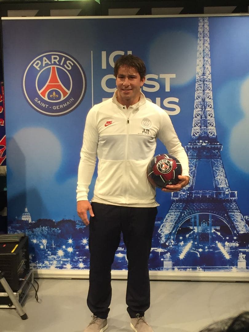 マクスウェル　パリサンジェルマン　PSG 直筆サイン入り　プラクティスシャツ