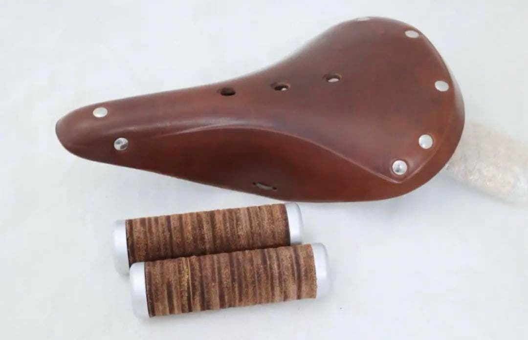 台湾製　レザーサドル　グリップセット　ブロンプトンモールトンBROOKS B17